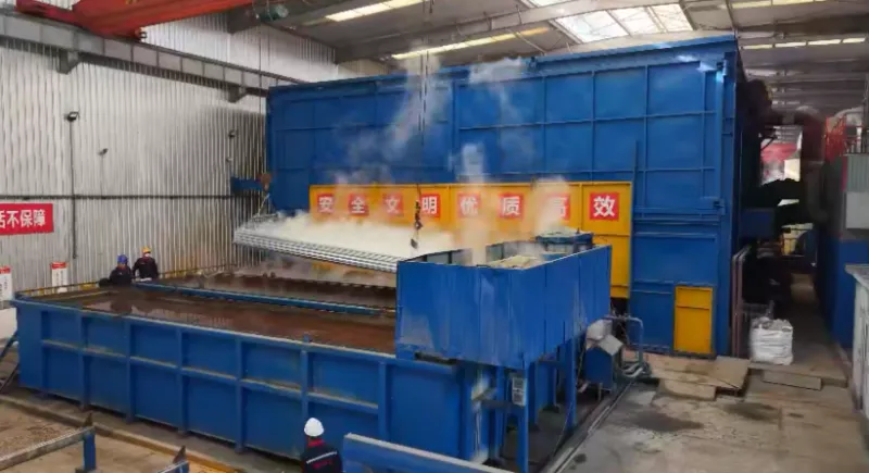 Roll forming steel production workshop